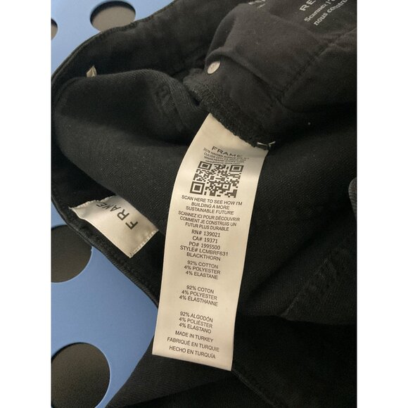 Frame Denim Le Crop Mini Boot Raw Hem Cropped Flare Jeans in Blackthorn 29 - Picture 6 of 12